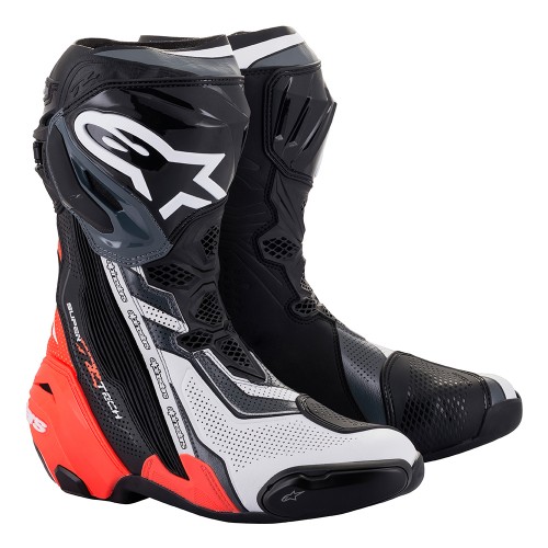 Alpinestars Supertech R B/R Fluo White Grey Boots