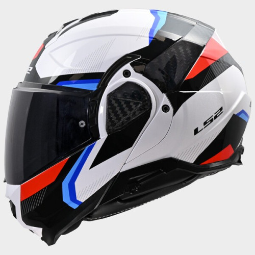 LS2 ADVANT II TRIPLE WHITE BLUE RED