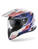 Airoh Commander Adventure Helmet - 'Boost' White/Blue Gloss
