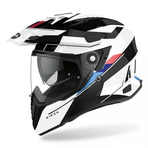 Airoh Commander Adventure Helmet - 'Skill White' (Gloss)