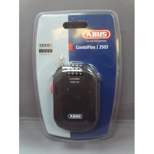 Abus Combiflex 2503/120 Coil Lock Black 120cm/2.5mm