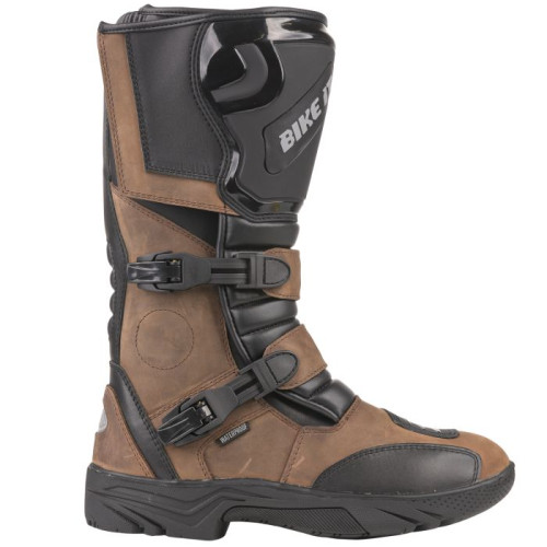 Bike It 'Triple-Black' Motorcycle Adventure Boots (Brown)-