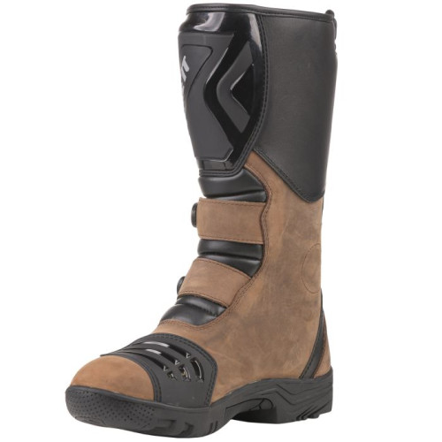 Bike It 'Triple-Black' Motorcycle Adventure Boots (Brown)-