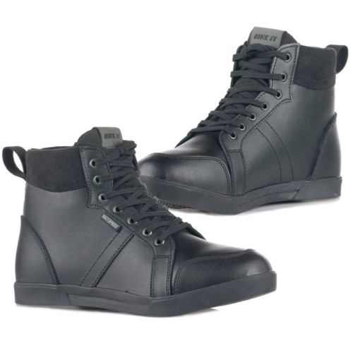 Bike It 'Sneeka' Low-Cut Waterproof Leather Motorcycle Boots-