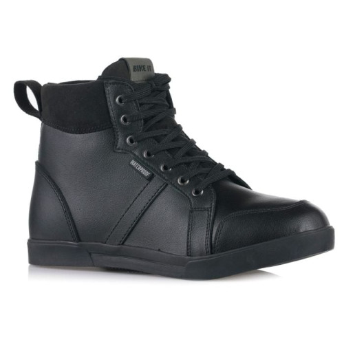 Bike It 'Sneeka' Low-Cut Waterproof Leather Motorcycle Boots-