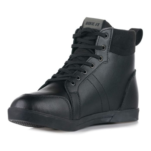 Bike It 'Sneeka' Low-Cut Waterproof Leather Motorcycle Boots-