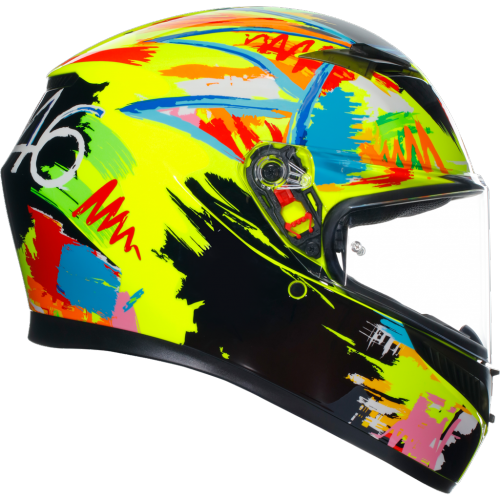 !!! NEW !!! AGV K3 Rossi Winter Test 2019 ECE 22.06 THE ICONIC AGV FULL-FACE ROAD HELMET, VERSATILE AND SAFE, SUITED TO ANY RIDING STYLE, WITH BUILT-IN SUN VISOR.