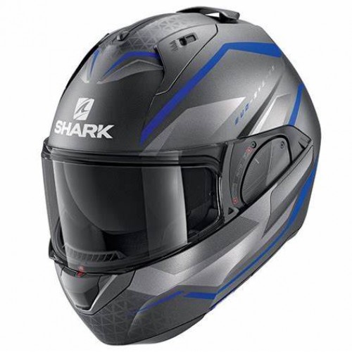 Shark Evo ES - Yari Matt Anthracite / Blue / Silver