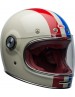 Bell Cruiser 2022 Bullitt Adult Helmet (Command Gloss Vintage White/Oxblood/Blue)
