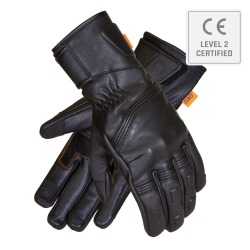 Merlin Calton CE2 D3O black Waterproof Leather Glove -
