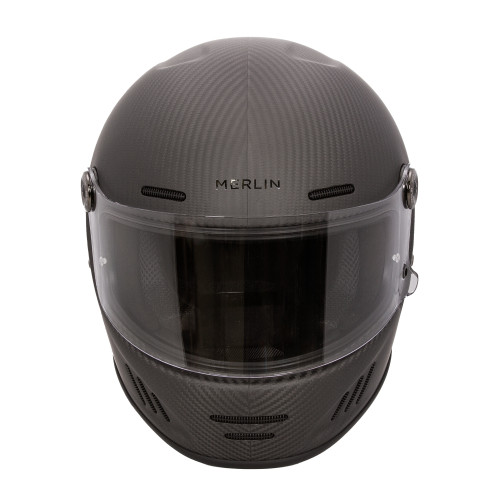 Merlin Revival Vintage Full Face Helmet – Carbon Matt - 