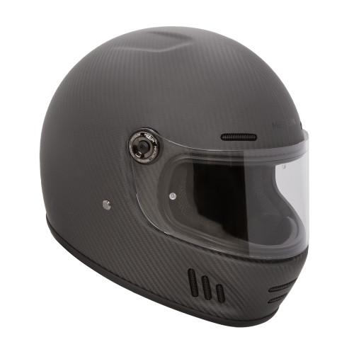 Merlin Revival Vintage Full Face Helmet – Carbon Matt - Merlin Revival Vintage Full Face Helmet – Carbon Matt -