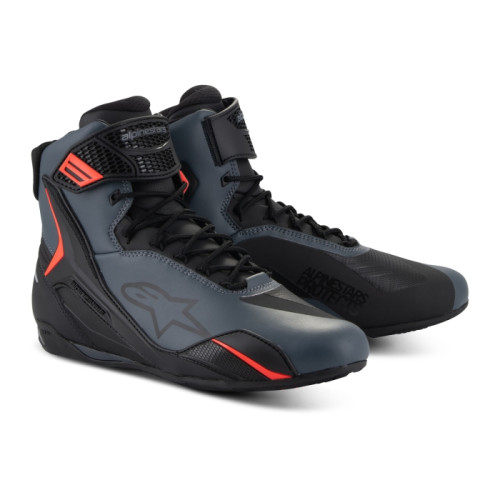 Alpinestars Faster-4 Men’s Shoes, Black / Grey / Red Fluo-