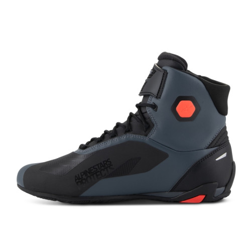 Alpinestars Faster-4 Men’s Shoes, Black / Grey / Red Fluo-