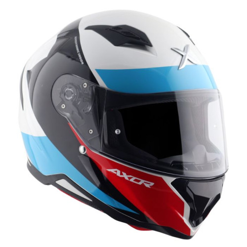 Axor Helmet SH890 Full Face - Hunter Turbo Gloss White Red