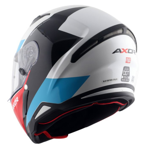Axor Helmet SH890 Full Face - Hunter Turbo Gloss White Red