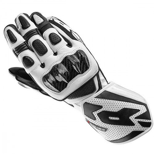 Spidi Carbo 1 Leather Gloves-Black/White