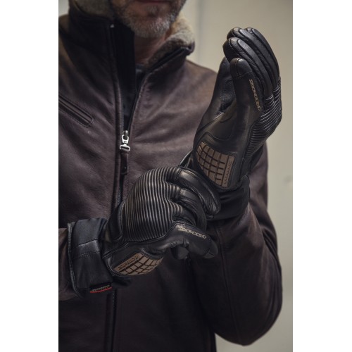 Spidi Firebird WP Leather Gloves-Black