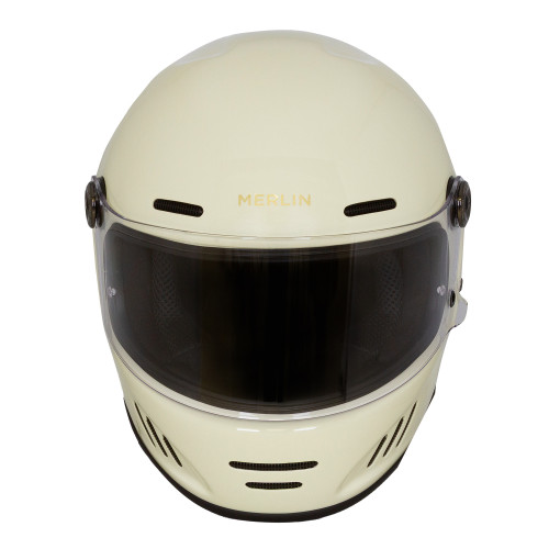 Merlin Revival Vintage Full Face Helmet - Vintage White - 
