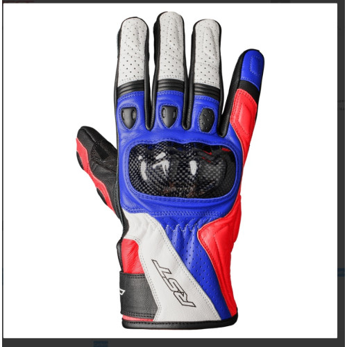 RST STUNT III CE MENS GLOVE, red/blu/white - 