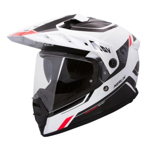 Merlin Torres Adventure Full Face Helmet - Block White Red